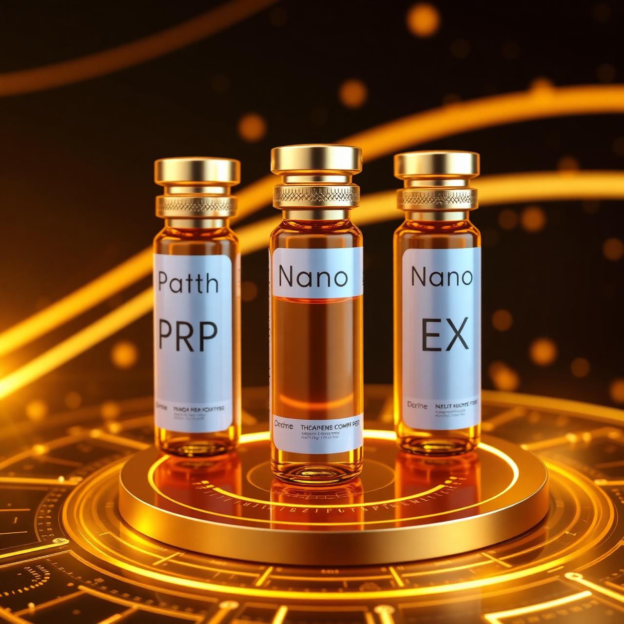 Path peptides nano line vials with gold accents